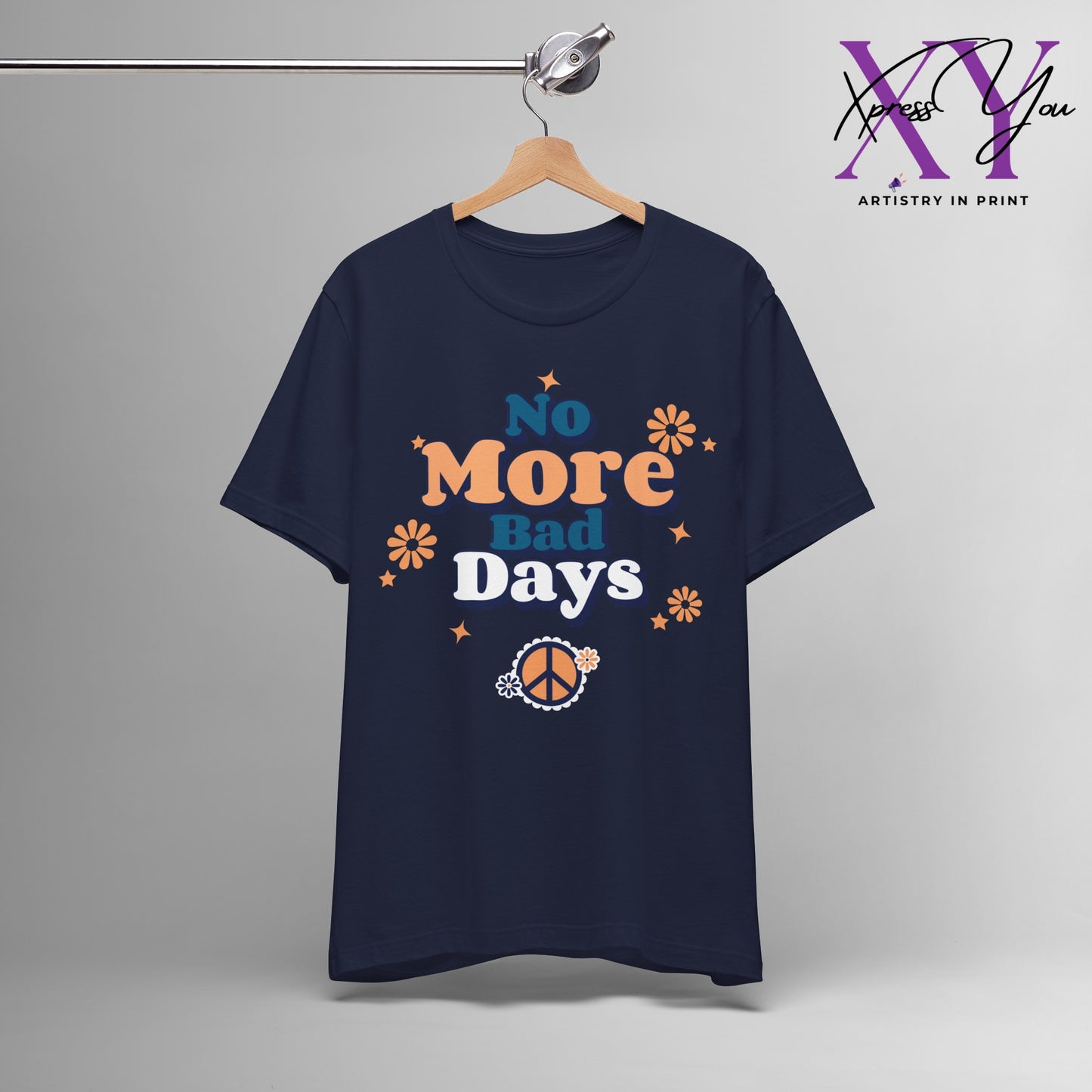 No More Bad Days T-Shirt - Orange & Blue