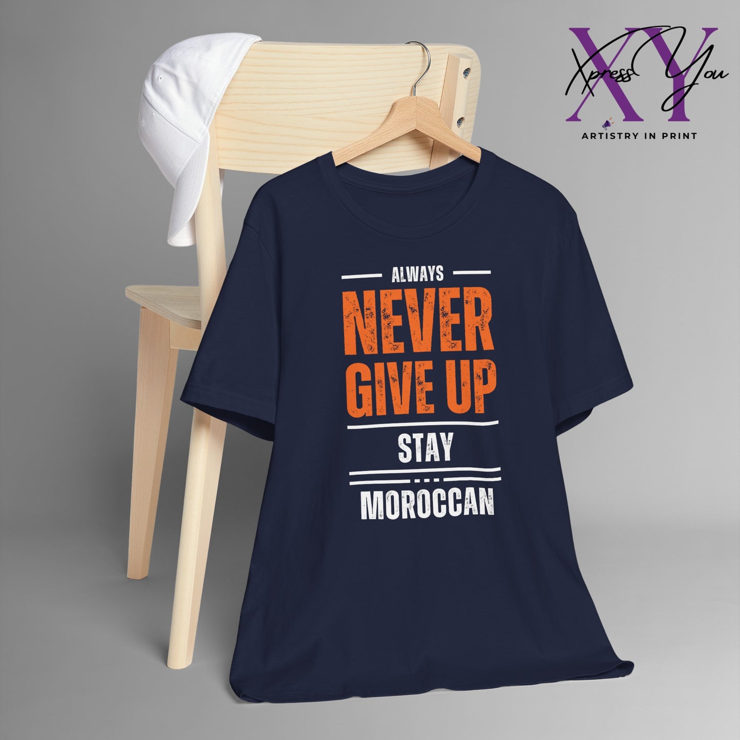 T-shirt NEVER GIVE UP Morocco