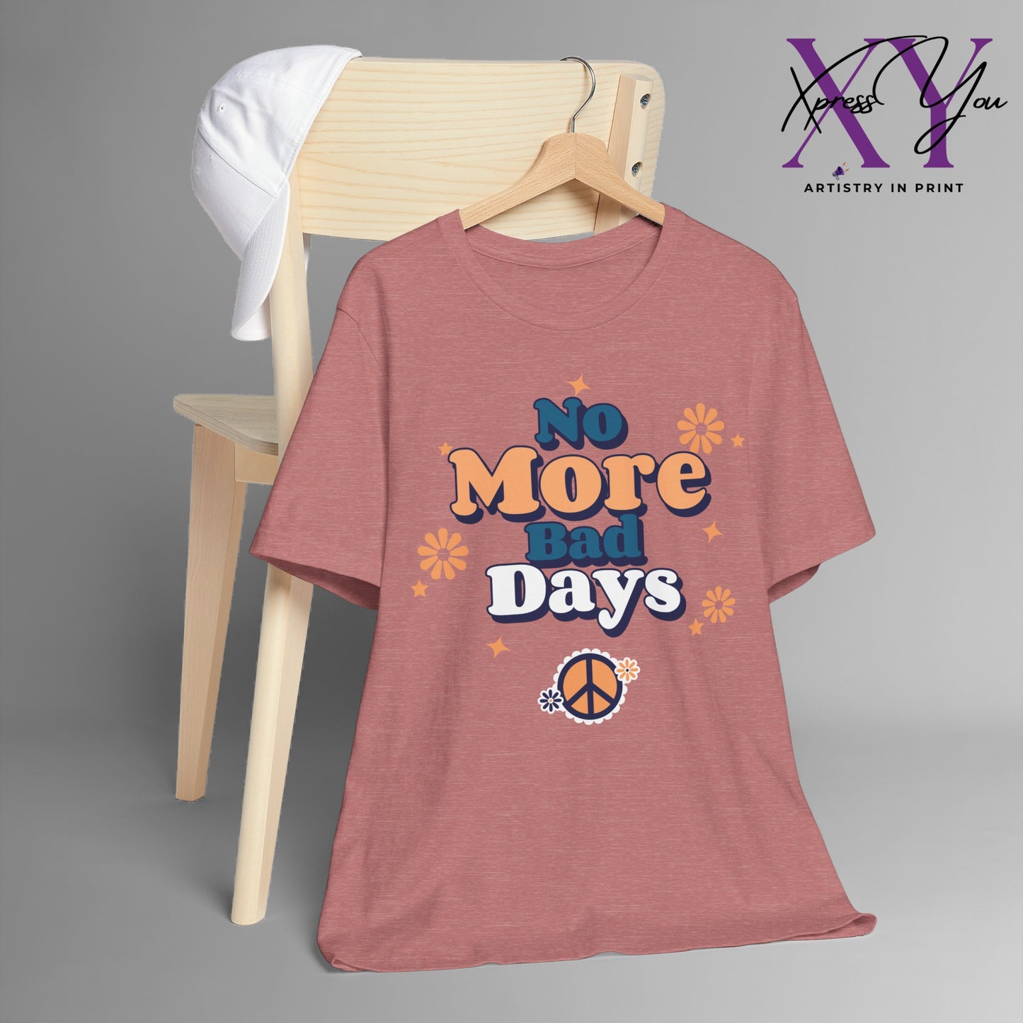 No More Bad Days T-Shirt - Orange & Blue