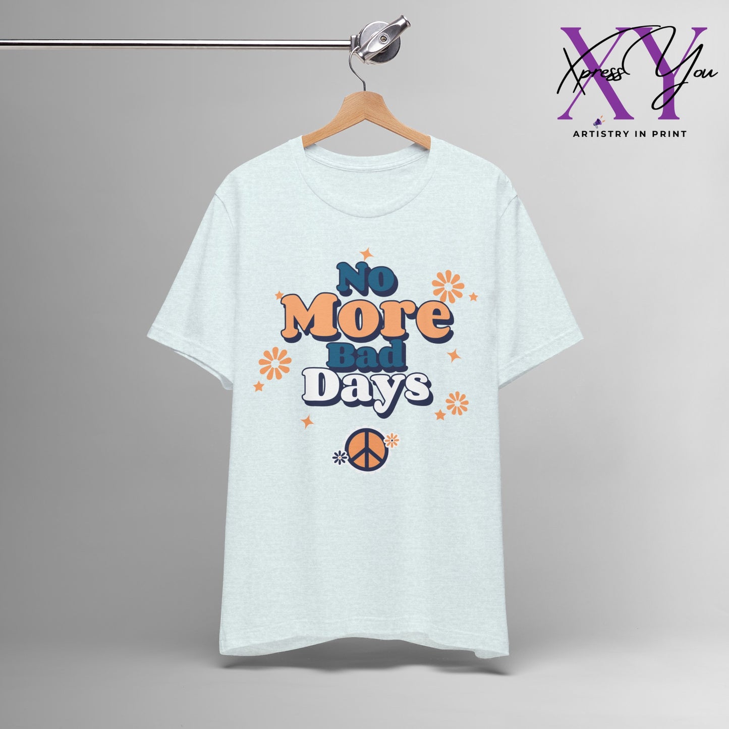 No More Bad Days T-Shirt - Orange & Blue