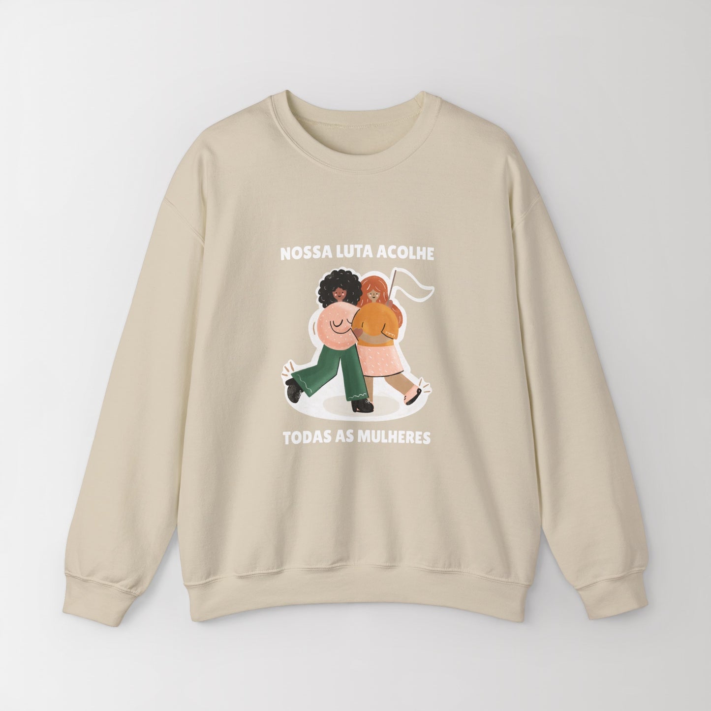 Heavy Blend Crewneck Sweatshirt "Nossa Luta Acolhe Todas as Mulheres"