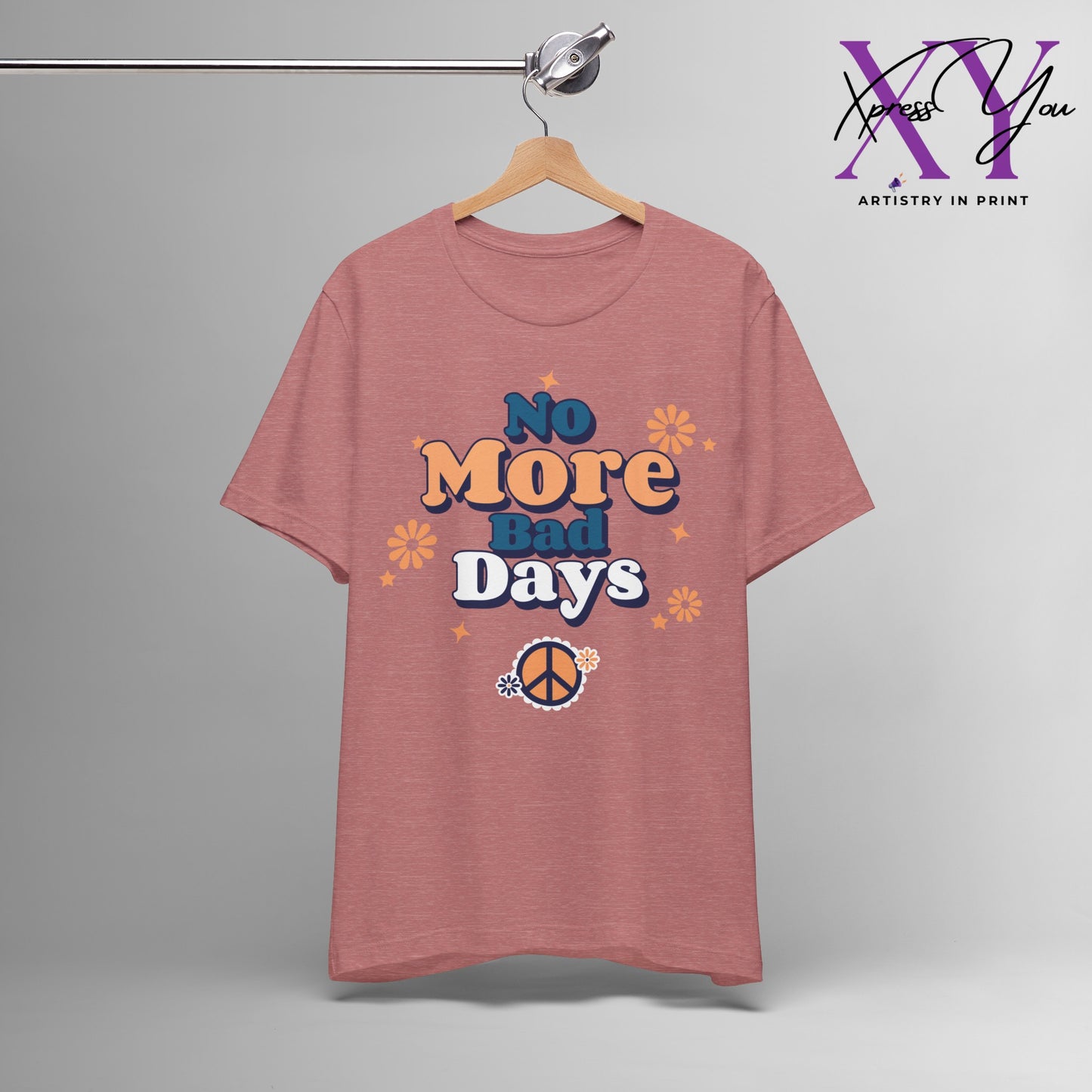 No More Bad Days T-Shirt - Orange & Blue