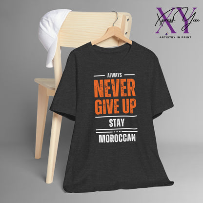 T-shirt NEVER GIVE UP Morocco