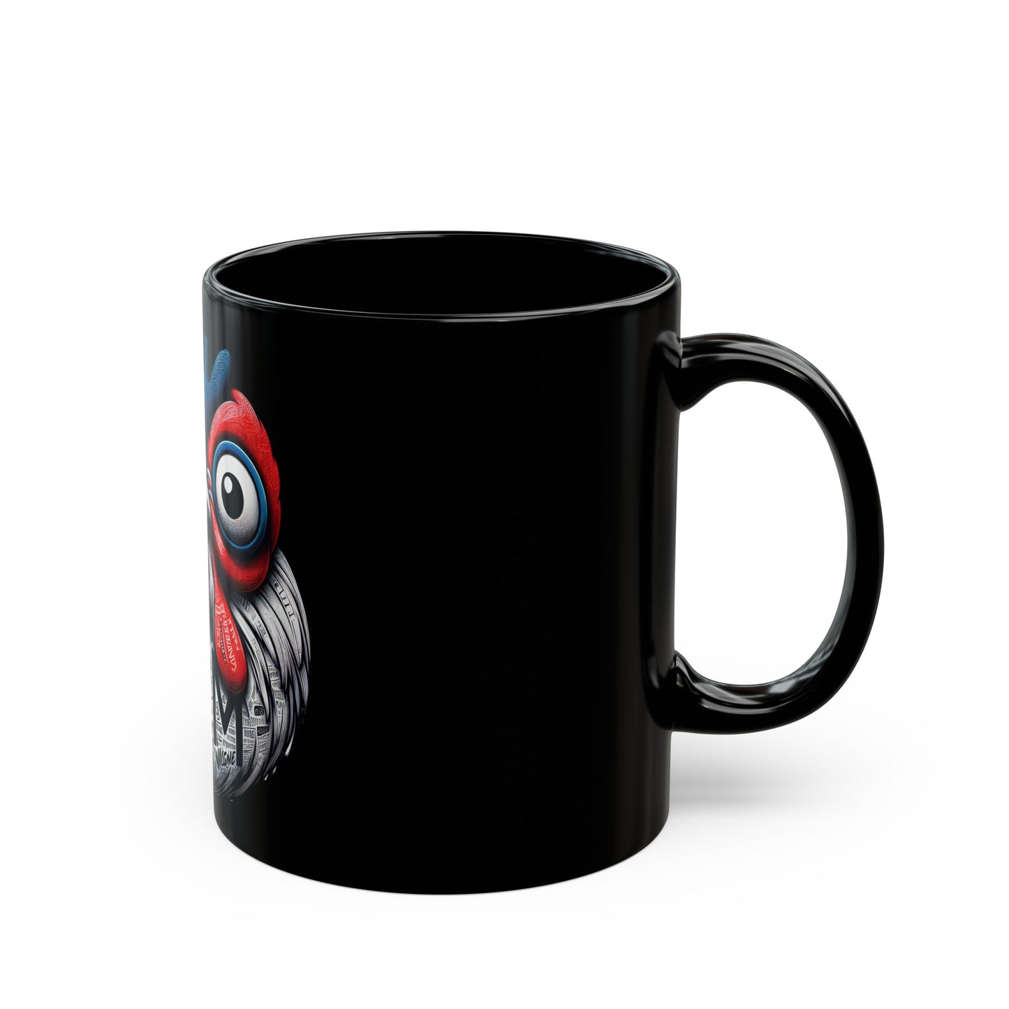 Mug Noir "Coq Parisien Tricolore"