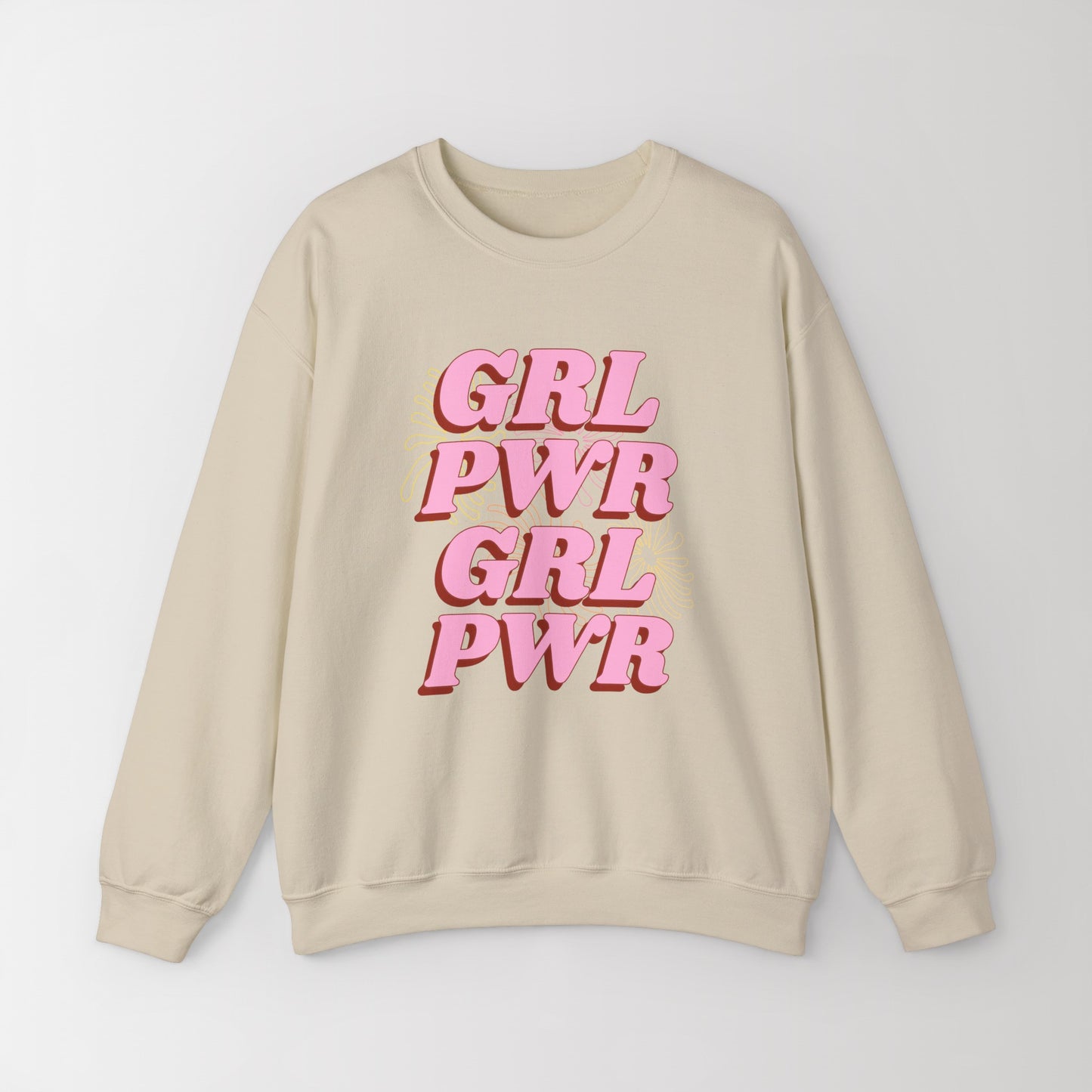 Heavy Blend Crewneck Sweatshirt "GRL PWR"