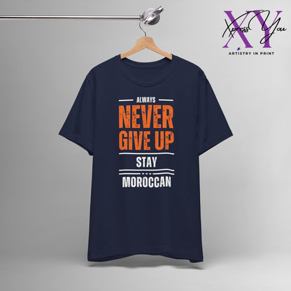 T-shirt NEVER GIVE UP Morocco