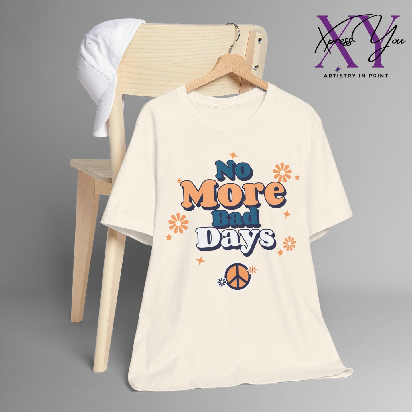 No More Bad Days T-Shirt - Orange & Blue