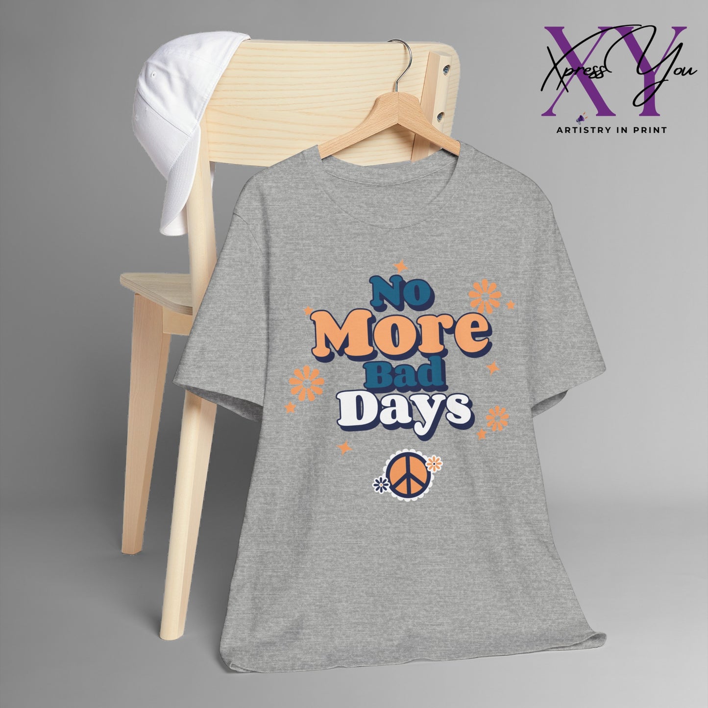 No More Bad Days T-Shirt - Orange & Blue