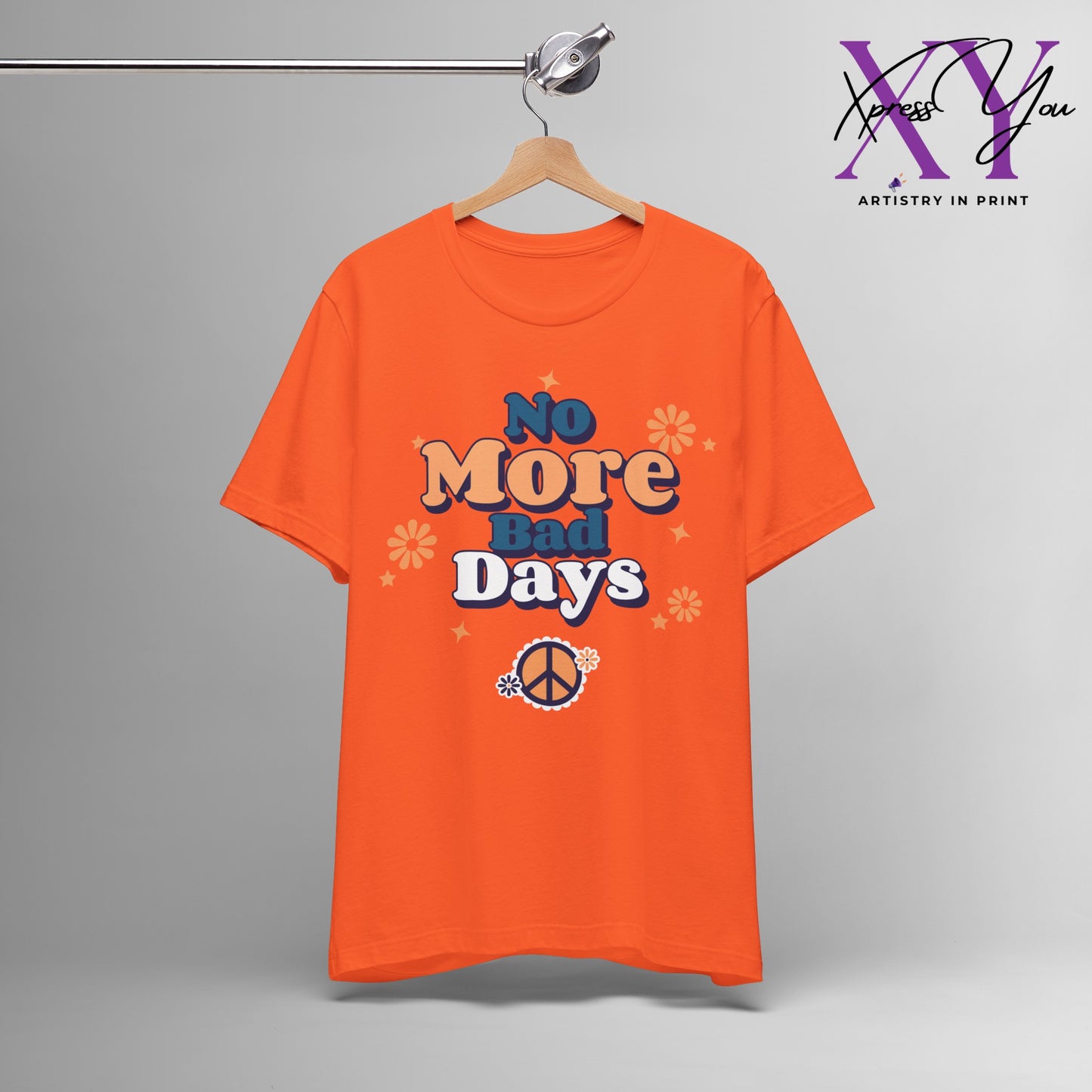 No More Bad Days T-Shirt - Orange & Blue