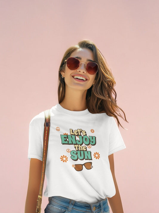 Let’s Enjoy the Sun T-Shirt - Retro Summer Vibes