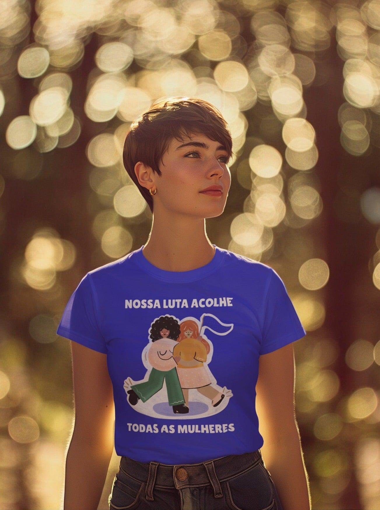 Short Sleeve Tee "Nossa Luta Acolhe Todas as Mulheres"